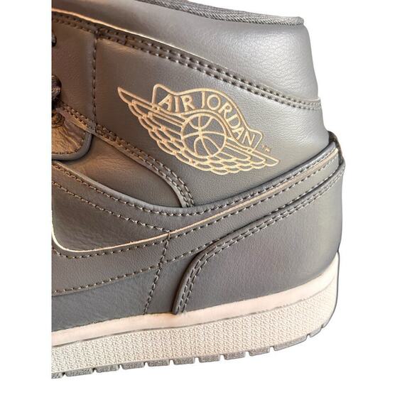 Nike Air Jordon 1 Mid Cool Gray Mens Size 9 Rare 2015 - Picture 6 of 10